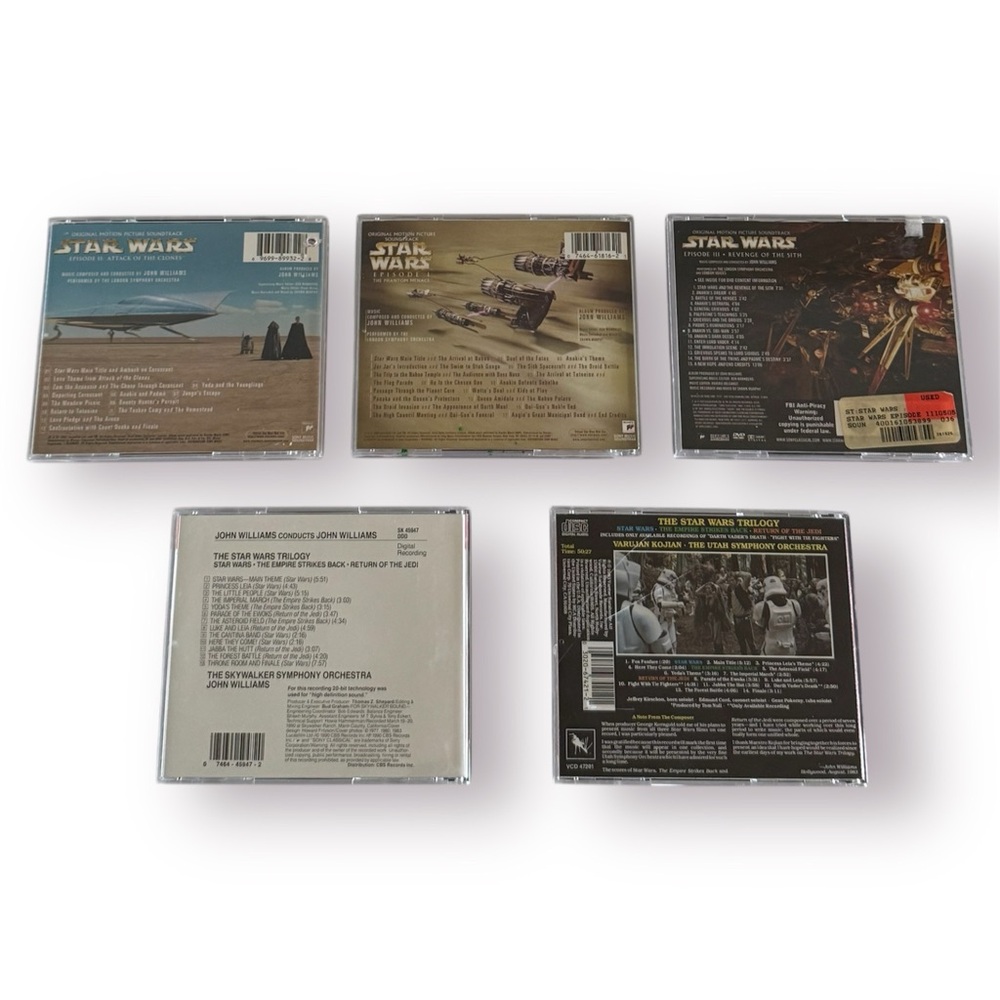 🛍️SALE🛍️ Star Wars Soundtrack Musics by John Williams (Set of 5 Audio CD) - Picture 3 of 11